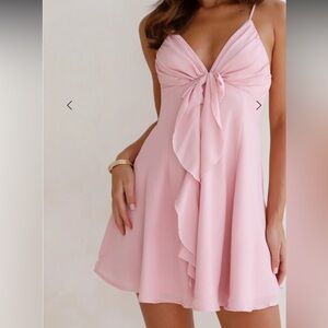Hello Molly Blush Pink Bow Dress
